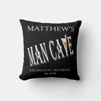 Man Cave Pub Square Throw Pillow