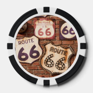 Man Cave Route 66 style 2 Poker Chips