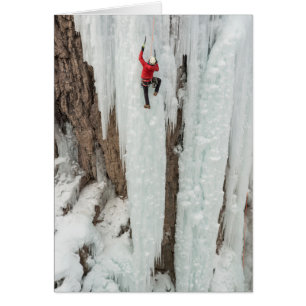 Man climbing ice, Colorado