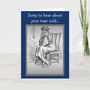 Man Cold Get Well Card