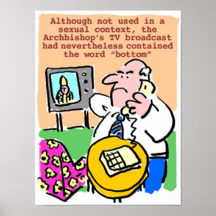 Man Complains by Telephone about TV Broadcast Poster