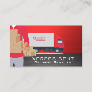 Man Delivery Packages   Transport   Big Rig Business Card