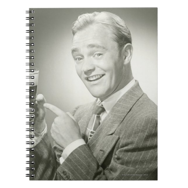 Man Drinking Notebook (Front)