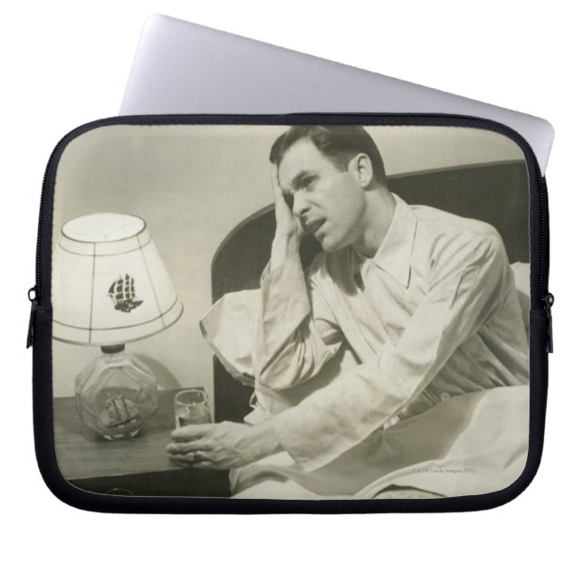 Man Drinking Water Laptop Sleeve (Front)