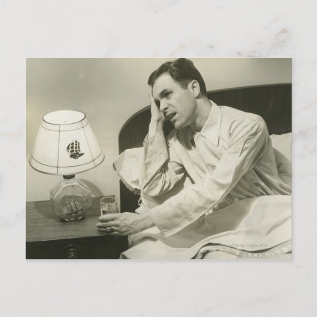 Man Drinking Water Postcard (Front)