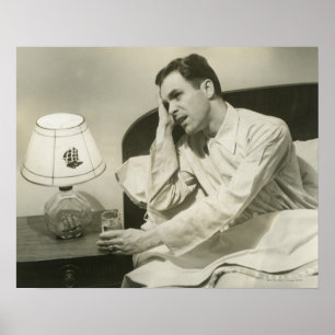 Man Drinking Water Poster