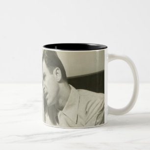 Man Drinking Water Two-Tone Coffee Mug