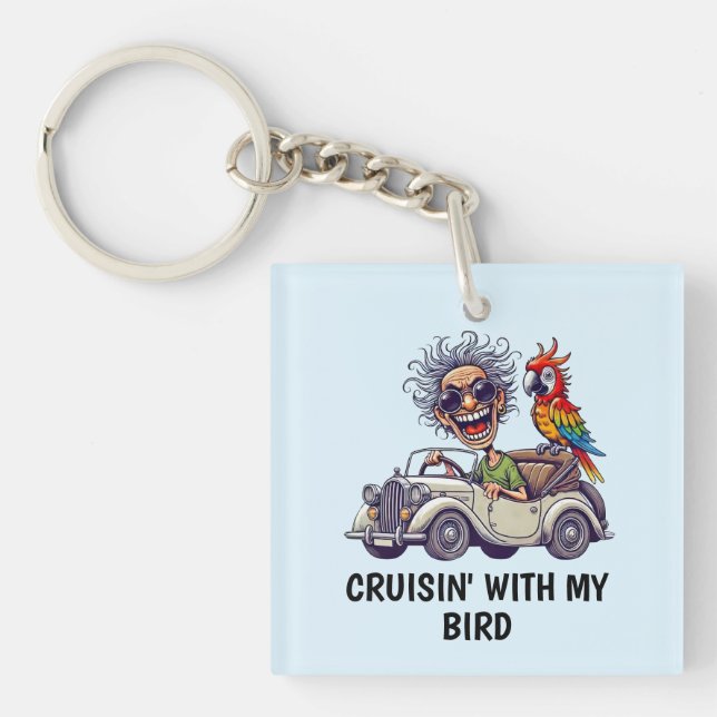 Man Driving Keychain (Front)