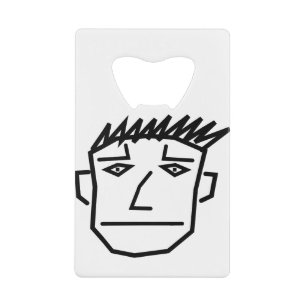Man Face Credit Card Bottle Opener