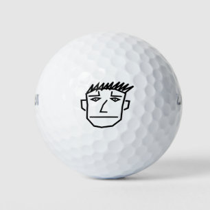 Man Face Golf Balls