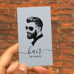 Man Fashion Hair Stylist Barber Barbershop Business Card