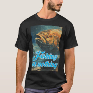 Man fishing big fish, surreal T-Shirt