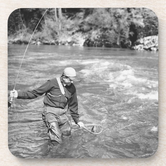 Man Fishing Coaster (Front)
