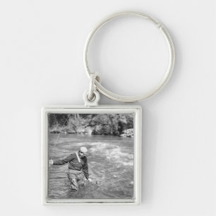 Man Fishing Keychain