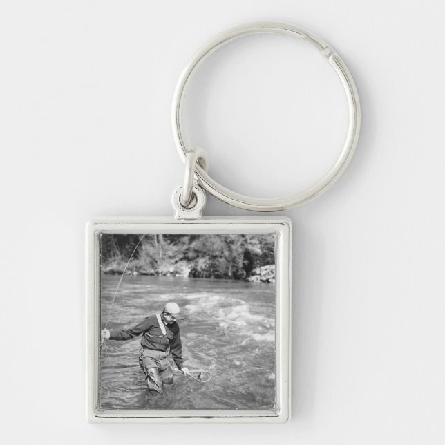 Man Fishing Keychain (Front)
