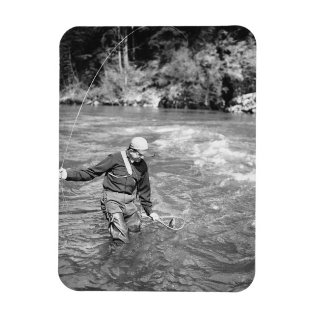 Man Fishing Magnet (Vertical)