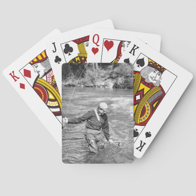 Man Fishing Playing Cards (Back)