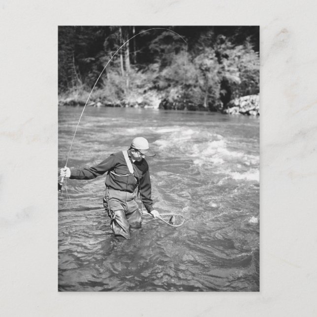 Man Fishing Postcard (Front)
