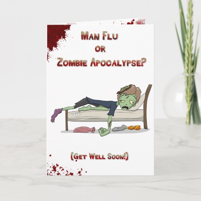 Man Flu zombie Card (Front)
