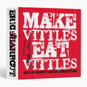 Man food vittles personalized cookbook recipe binder