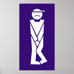 Man for the toilet poster