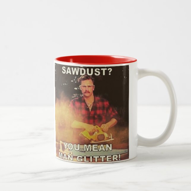 Man Glitter Two-Tone Coffee Mug (Right)