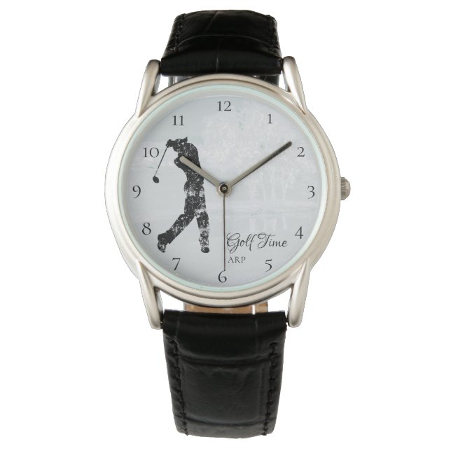 *~* Man Golfer Golf Course Tree Pond Golfing Watch (Front)