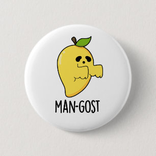Man-gost Funny Halloween Mango Ghost Pun  2 Inch Round Button
