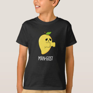 Man-gost Funny Halloween Mango Ghost Pun Dark BG T-Shirt