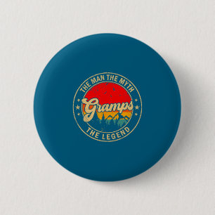 Man Gramps Myth Legend Vintage Retro 2 Inch Round Button