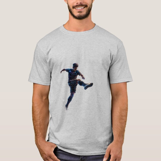 man grey colour t shirt player design (Front)