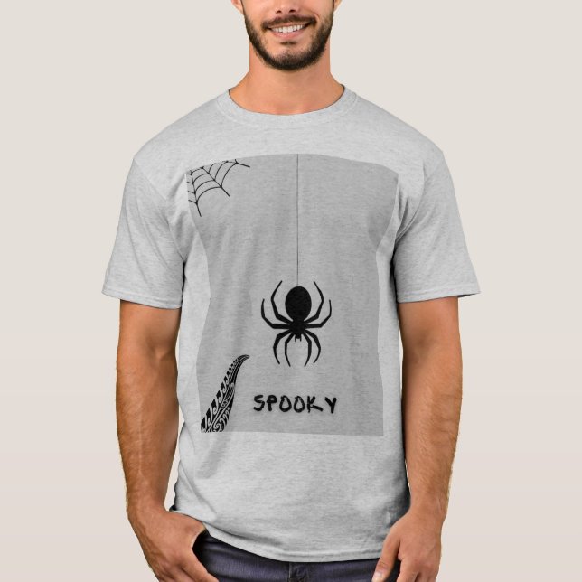 man half tshirt spider design (Front)