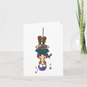 Man Hanging From A Rope Card