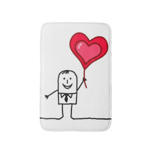 Man & Heart Bath Mat