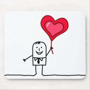 Man & Heart Mouse Pad