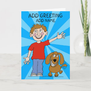 Man & His Best Friend Birthday Card