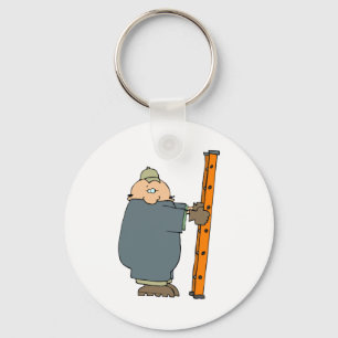 Man Holding A Ladder Keychain