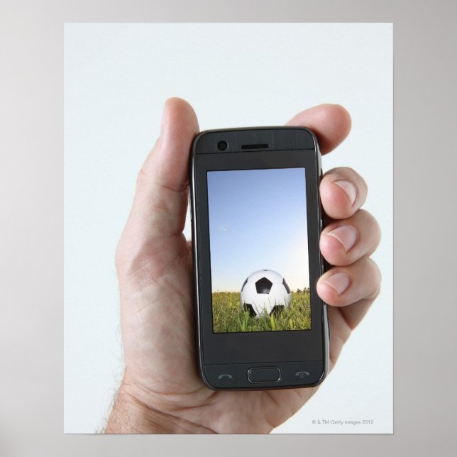 Man holding a mobile phone poster (Front)