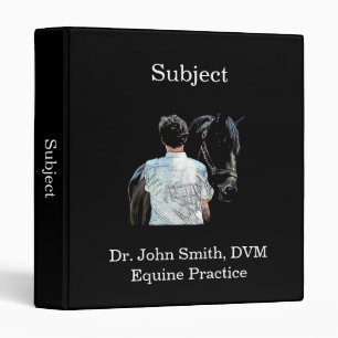 Man Holding Horse Dark Binder