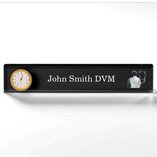 Man Holding Horse Desk Name Plate