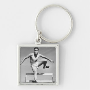 Man Hurdling Keychain