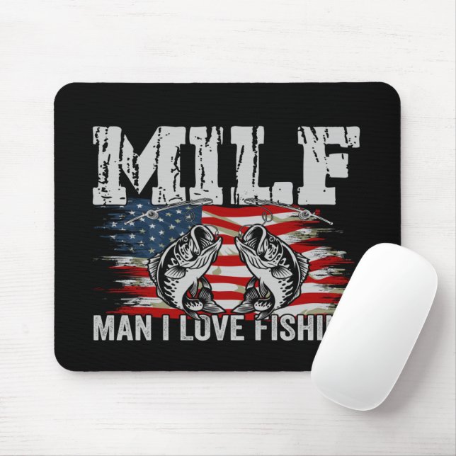 Man I Love Fishing Mouse Pad (With Mouse)