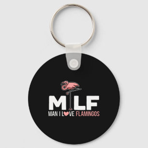 Man I Love Flamingos Bird Lover Summer Flamingo  Keychain