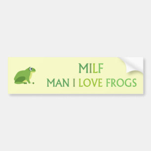 man i love frogs bumper sticker