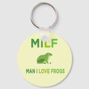 man i love frogs keychain