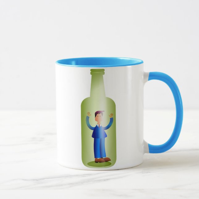Man in a Bottle Mug (Right)