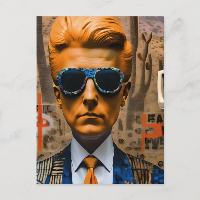 Man in a Decaying Society Postcard (Front)