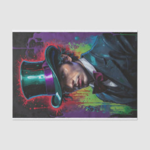 Man in a Top Hat 3  Surreal Pop Art Decoupage Tissue Paper