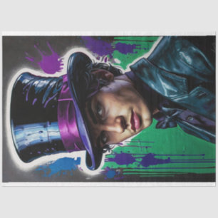 Man in a Top Hat  Surrealism and Pop Art Decoupage Tissue Paper