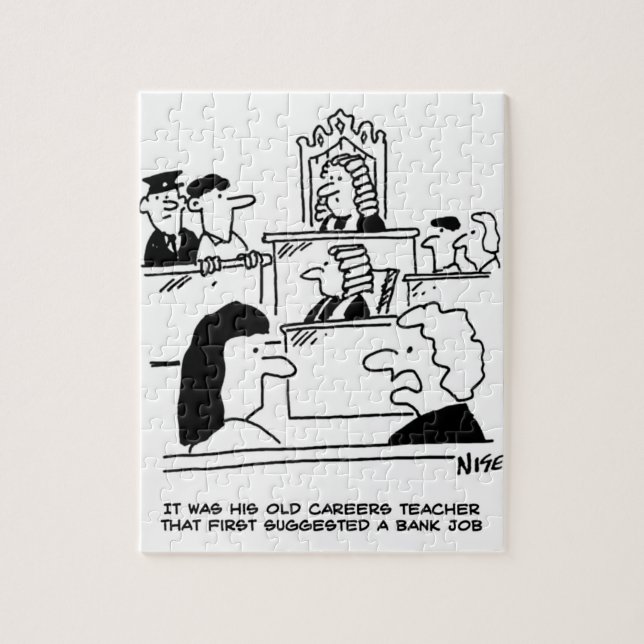Man in court having robbed a bank jigsaw puzzle (Vertical)